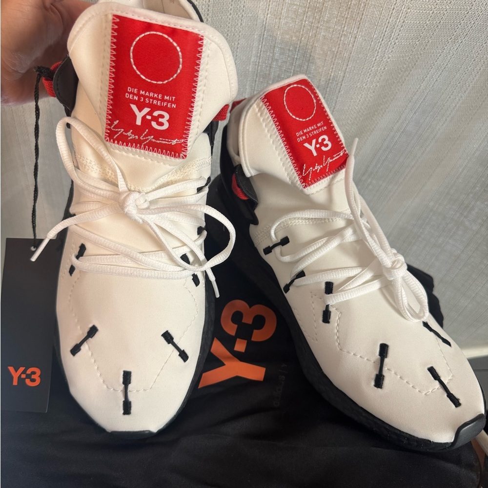 Y-3 White and Black Athletic Shoes